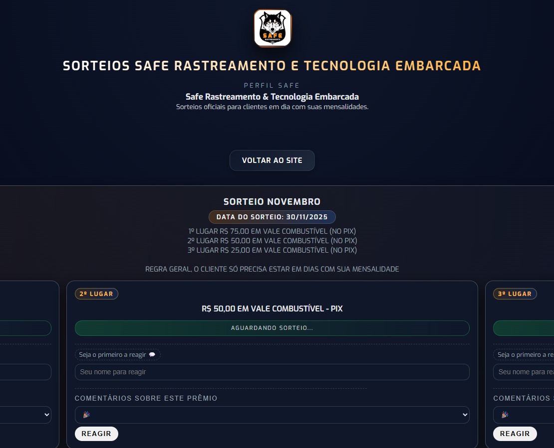 Sistema de Sorteios