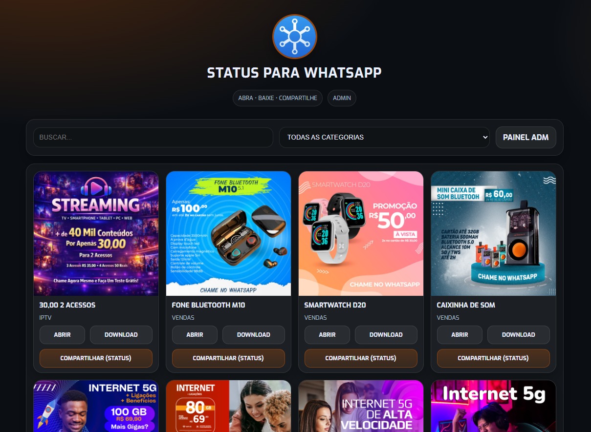 Compartilhamento Status