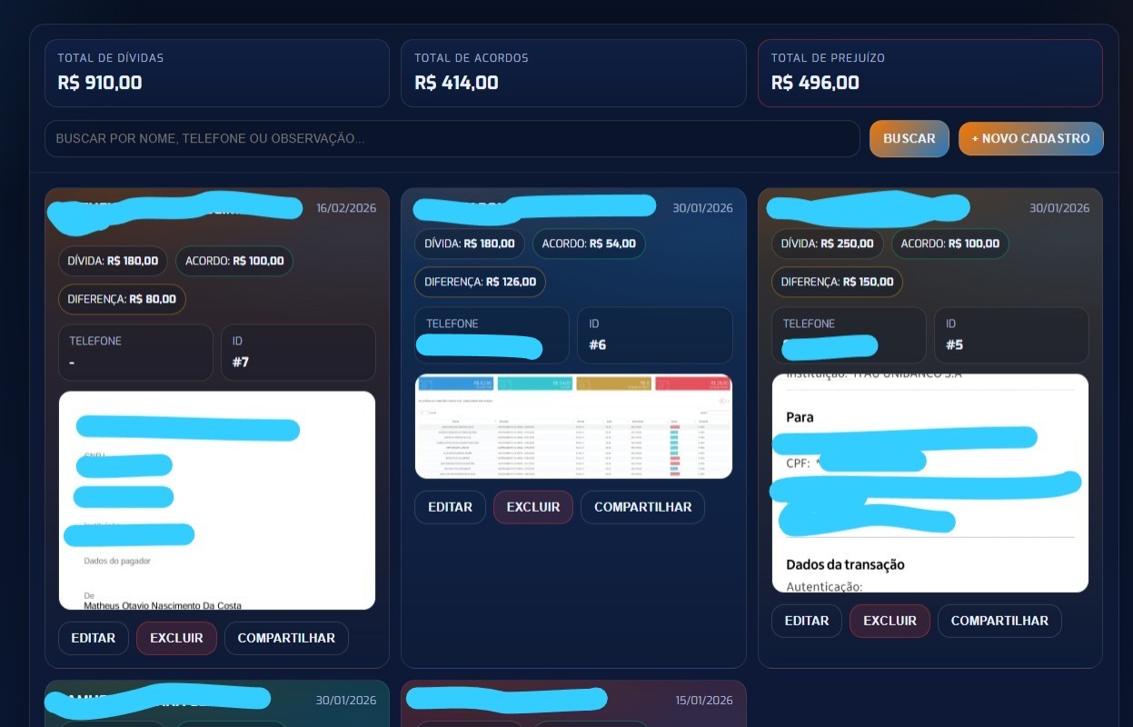 Sistema de Acordo Financeiro